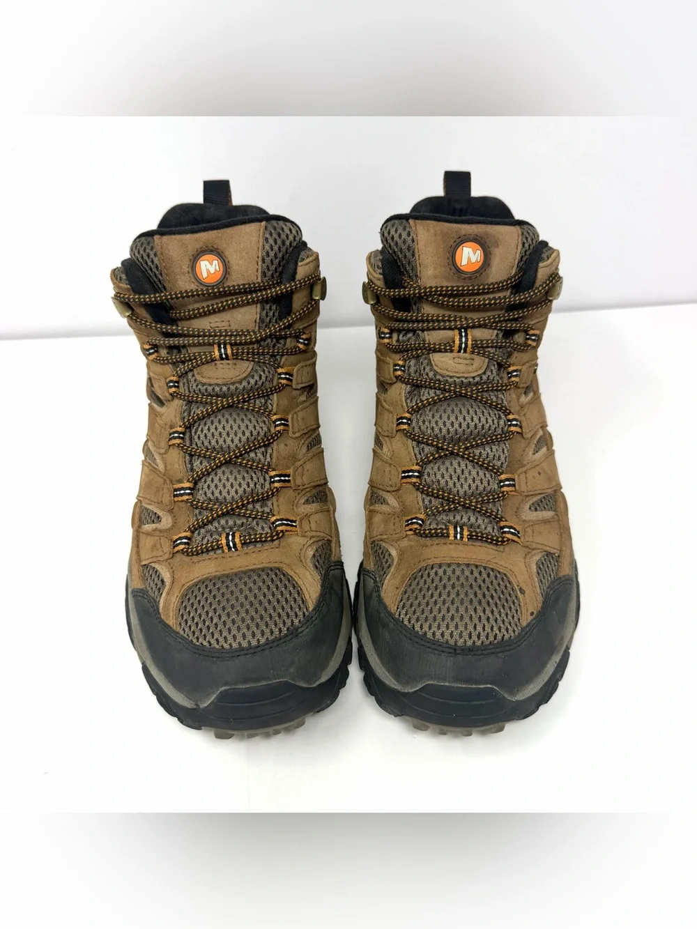 Merrell Men’s Moab 2 Mid Waterproof Hiking Shoes Sz 10.5 Brown Suede Outdoors